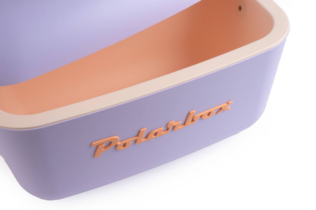 Polarbox Kühlbox 20 L Strand Picknick Sommer retro - Limette flieder